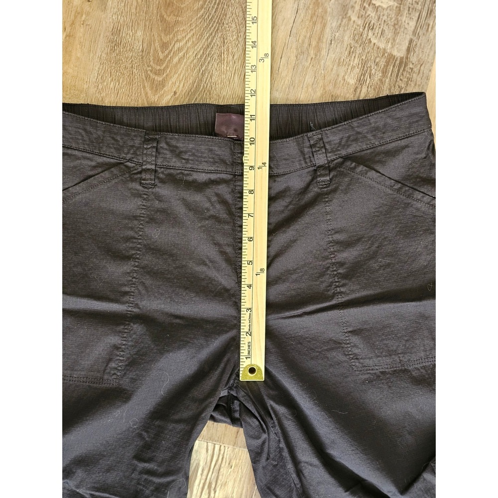 Rafaella Comfort Black Cargo Pants Womens 12 Ripstop Utility Drawstring Hem - Picture 5 of 7